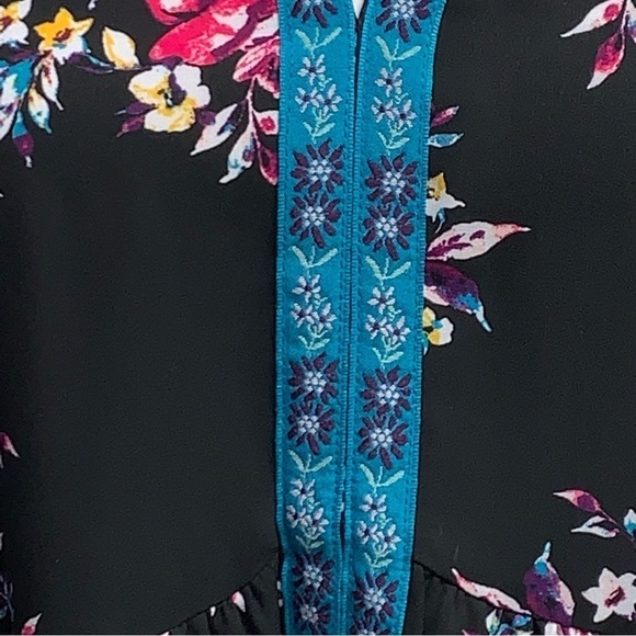 The Pioneer Woman Floral Blouse Top Tunic Woman's Size Small - Picture 6 of 11